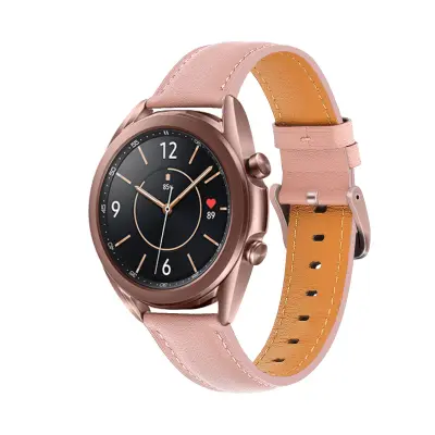 Usnjen pašček za Samsung Galaxy Watch 3 Pink