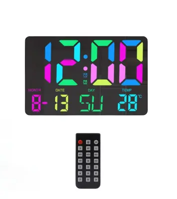 Digitalna ura z RGB LED zaslonom Black