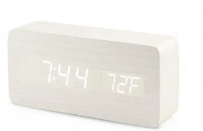 Digitalna LED budilka White