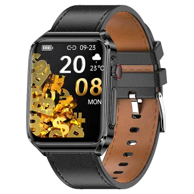 Pametna ura z EKG/Bluetooth klici in glasbo Black