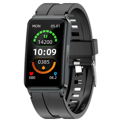 Pametna ura z EKG/HRV, srčnim utripom, različnimi športnimi načini Black