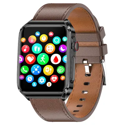 Pametna ura z EKG spremljanjem srca/Bluetooth klic/Bluetooth glasba Brown