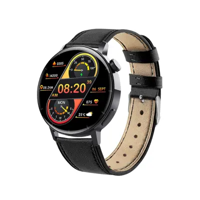 Pametna ura s srčnim utripom, merilnikom spanja, pedometrom Black