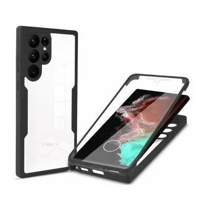 TPU material 360° all-inclusive ovitek za mobilni telefon za telefone Samsung Black  Samsung A34 5G