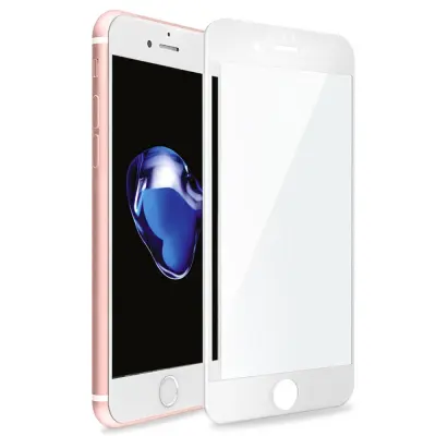 Zaščita zaslona iPhone 8 Plus kaljeno steklo Bela