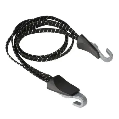 Bungee vrvica z jeklenim kavljem Black