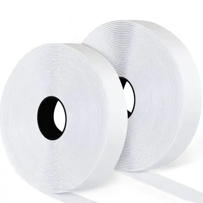 Velcro s samolepilnim trakom White 3 cm / 8 m