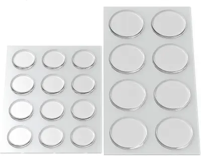 Okrogle dvostranske nalepke iz nano traku Transparent