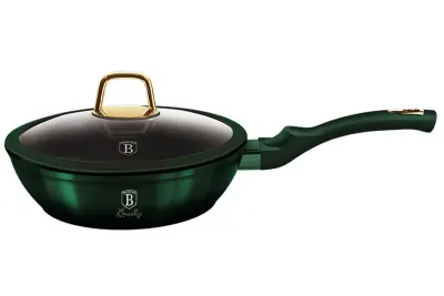 GRANITNA PONEV 24CM S POKROVOM BERLINGER HAUS METALIC LINE EMERALD BH-6049