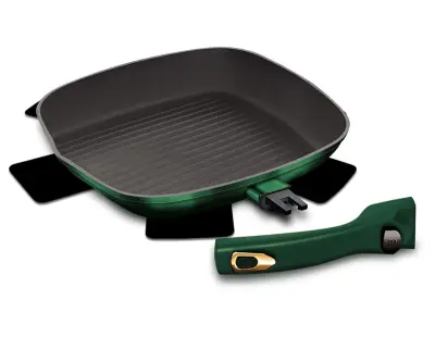 GRANITNA PONEV ZA ŽAR S SNEMLJIVIM ROČAJEM 28CM BERLINGER HAUS EMERALD BH-6089