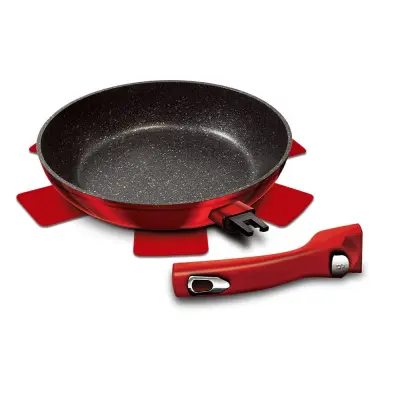GRANITNA PONEV SNEMLJIV ROČAJ 28cm BERLINGER HAUS KOVINSKO BORDO BH-1946