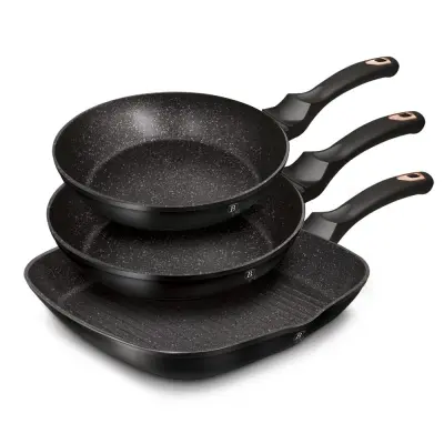 3-DELNI SET PONEV. 20/24/28cm BERLINGER HAUS ČRNA VRTNICA BH-6156