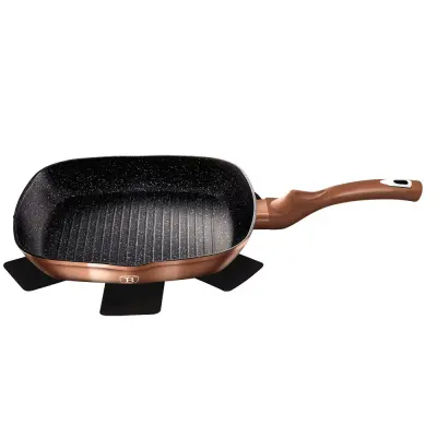 GRANITNA PONEV ŽAR 28CM BERLINGER HAUS METALIC LINE ROSE GOLD BH-1521-N