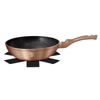 GRANITNA PONEV/WOK 28CM BERLINGER HAUS METALIC LINE ROSE GOLD BH-1512-N