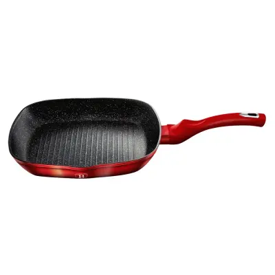 GRANITNA PONEV ZA ŽAR 28cm BERLINGER HAUS RDEČA METALIC LINE BH-1271