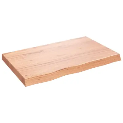 vidaXL Kopalniški pult svetlo rjav 80x50x(2-6) cm obdelan trden les