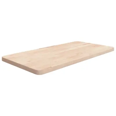 vidaXL Kopalniški pult 80x40x2,5 cm neobdelana trdna hrastovina