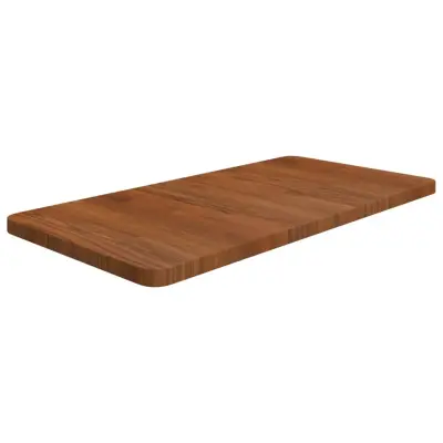 vidaXL Kopalniški pult temno rjav 80x40x2,5 cm trdna hrastovina