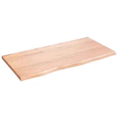 vidaXL Kopalniški pult svetlo rjav 80x40x2 cm obdelan trden les