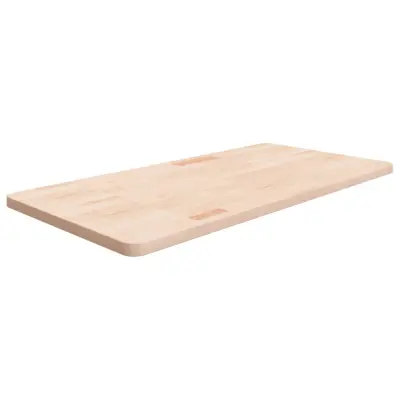 vidaXL Kopalniški pult 100x40x2,5 cm neobdelana trdna hrastovina