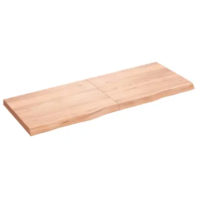 vidaXL Kopalniški pult svetlo rjav 160x60x(2-6) cm obdelan trden les