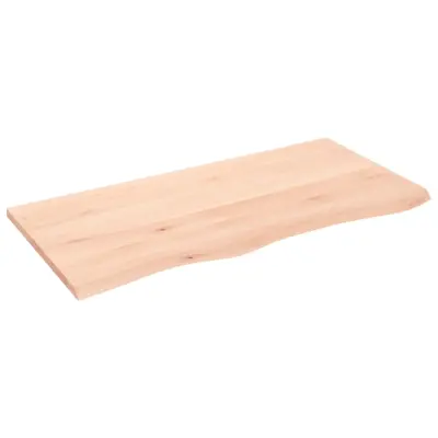 vidaXL Kopalniški pult 100x50x2 cm neobdelan trden les