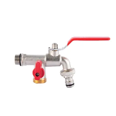 Zunanja pipa Enojni izhod, 1/2-palčni moški dovod, 3/4-palčni izhod Red