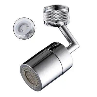 Vrtljivi perlator za pipo z dvojnim položajem z adapterjem Silver