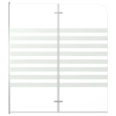 vidaXL Tuš stena za kopalno kad 120x140 cm kaljeno steklo črtasta