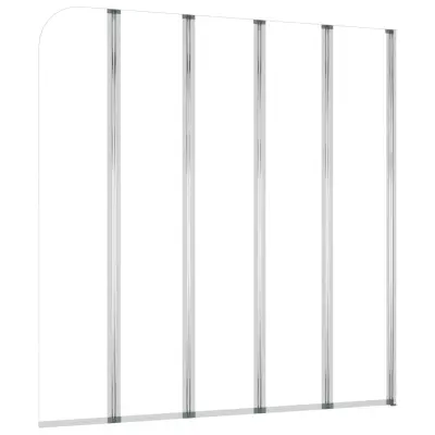 vidaXL Tuš stena za kopalno kad 120x140 cm kaljeno steklo prozorna