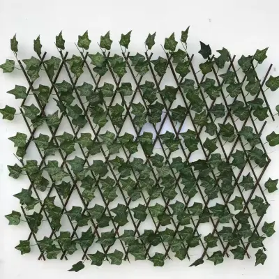 Zložljiva Vrtna Ograja, pregradna ograja z listi 2x 30x80 cm | G2REENFENCE