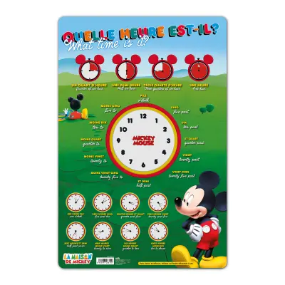 LAMINA EDUCATIVA FRANCES HEURE MICKEY CLUB HOUSE