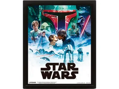 Pyramid International 3D zbirateljski okvir prve Opus Star Wars IV in V - Novo upanje - Empire Against Attack, 25,5 cm, širok x 20 cm