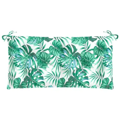vidaXL Blazina za vrtno klop vzorec listov 100x50x7 cm oxford tkanina