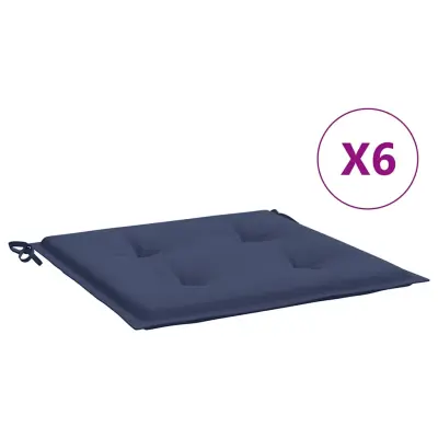 vidaXL Blazine za kavč iz palet 6 kosa mornarsko modre 40x40x4 cm