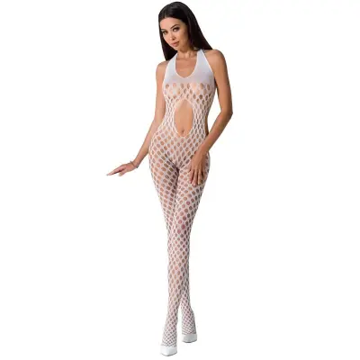 PASSION WOMAN BS065 BODYSTOCK BELA ENA VELIKOST BLANCO ENA VELIKOST