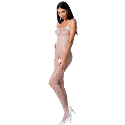 PASSION WOMAN BS071 BODYSTOCKING - BELA ENA VELIKOST BLANCO ENA VELIKOST