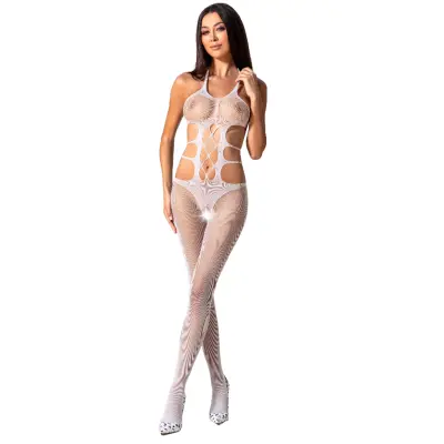 PASSION WOMAN BS084 BODYSTOCKING - BELA ENA VELIKOST BLANCO ENA VELIKOST