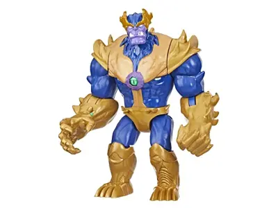 Marvel Hasbro Avengers Mech Strike Monster Hunters Monster Punch Thanos Toy, 22,5-cm v lestvici Deluxe za otroke, stare 4 in več, Multicolor, F4376
