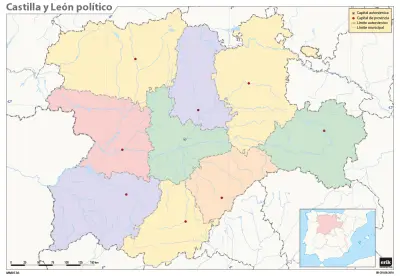 MUTE MAPA JE POLITIČNA CASTILLA Y LEON