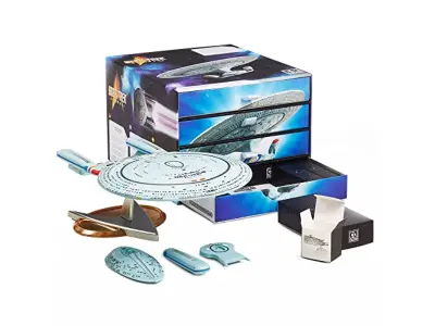 CC odštevanje znakov Numskoll 2023 Star Trek Trek USS Enterprise Collectable Figure - uradno blago Star Trek - Kip za gradnjo adventnega koledarja