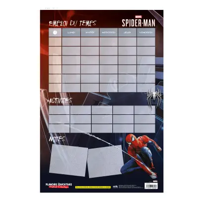 FRANCOSKI IZOBRAŽEVALNI LIST EMPLOI DU TEMPS MARVEL SPIDERMAN