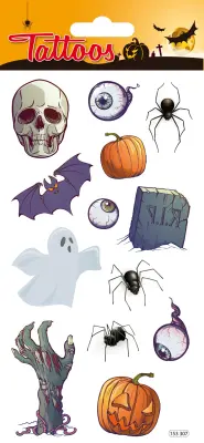 ZAČASNE TETOVAŽE NAGROBNIKOV ZA NOČ ČAROVNIC