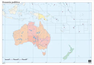 POLITIČNA OCEANIJA MUTE MAPA