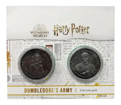 Komplet zbirateljskih kovancev Fanattik Harry Potter Dumbledore Army (Luna Lovegood & Neville Longbottom), večbarven, 100 x 140 cm