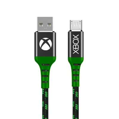 Numskull uradni Xbox One Micro USB najlonski pleteni polnilni kabel 4 m - kabel za hitro polnjenje (ni podatkovni) - združljiv s krmilniki PS4 in drug