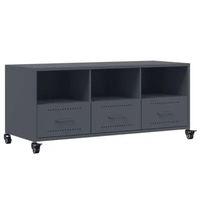 vidaXL TV omarica antracitna 100,5x39x43,5 cm jeklo