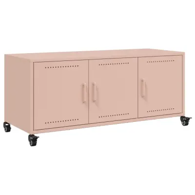 vidaXL TV omarica roza 100,5x39x43,5 cm jeklo