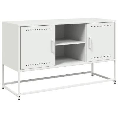 vidaXL TV omarica bela 100,5x39x60,5 cm jeklo