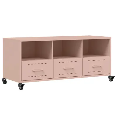 vidaXL TV omarica roza 100,5x39x43,5 cm jeklo